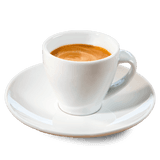 Ristretto in einer weißen Tasse von Kaffee Parter