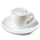 Espresso Macchiato in einer weißen Kaffee Partner Tasse