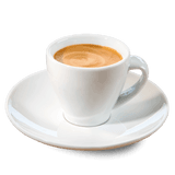 Espresso Lungo in einer weißen Kaffee Partner Tasse