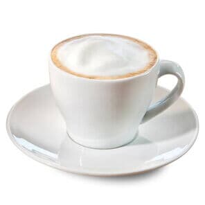 Cafe Snow in einer weißen Tasse