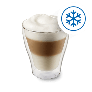 Iced Latte macchiato in doppelwandigem Glas