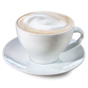 Cafe au Lait in einer weißen Tasse